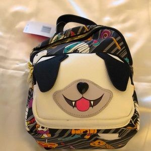 Betsey Johnson Faux Leather Kitsch Halloween Dog Vampire Backpack NWT